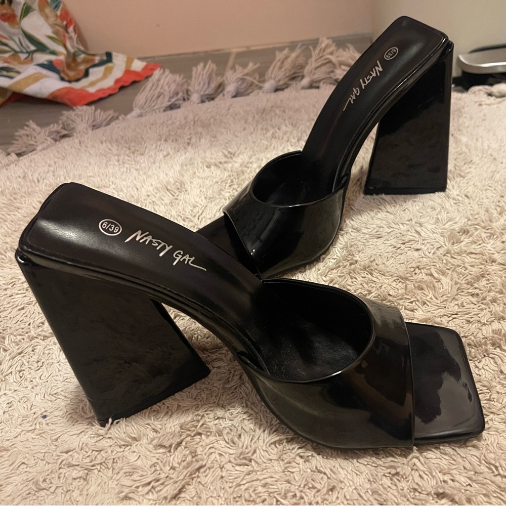 Blxk Barbie Block Heel